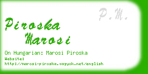 piroska marosi business card